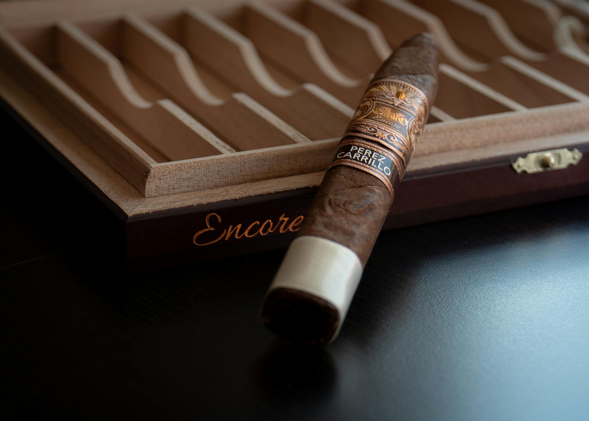 a cigar and humidor