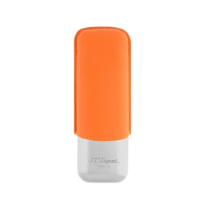 S.T.Dupont 2 Cigar Case - Orange Gr/Chrome