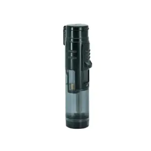 Vector Turbine Single Jet Flame Cigar Lighter - Black