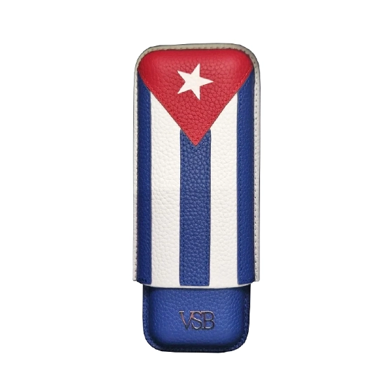 VSB Cuban Leather Cigar Case - 2 Robusto