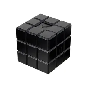 Colibri Heritage Soft & Double Jet Flame Cube Table Lighter - Black