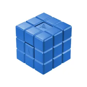 Colibri Heritage Soft & Double Jet Flame Cube Table Lighter - Blue