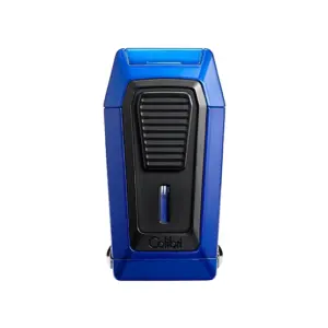Colibri Quantum Triple Jet Lighter with V-Cutter - Blue & Black