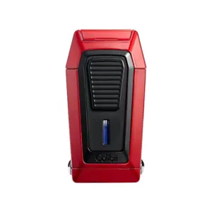 Colibri Quantum Triple Jet Lighter with V-Cutter - Red & Black